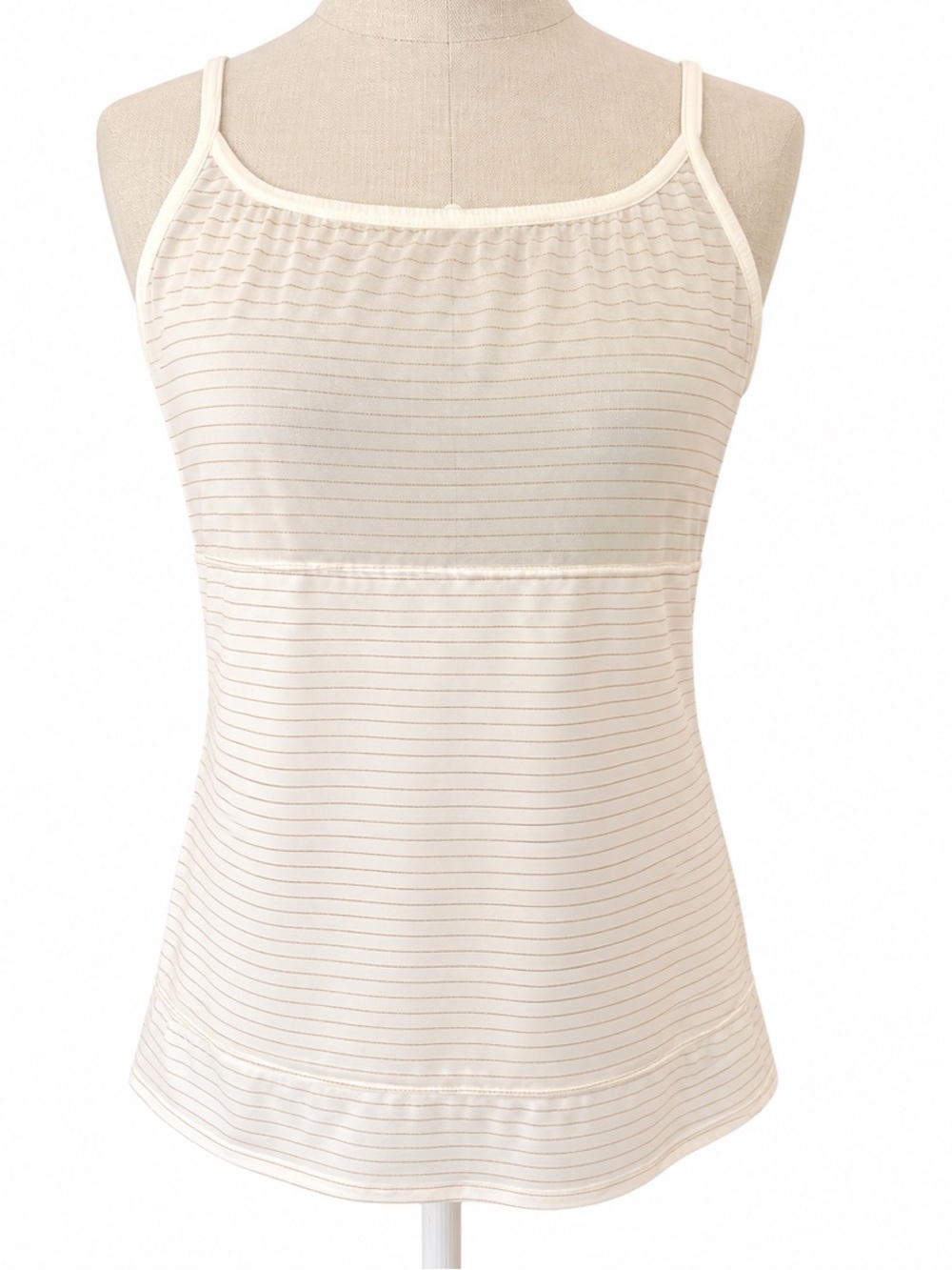 Maidenform Sweet Nothings Firm Control Cami 2XL Blush Pink Gold Stripe Shapewear